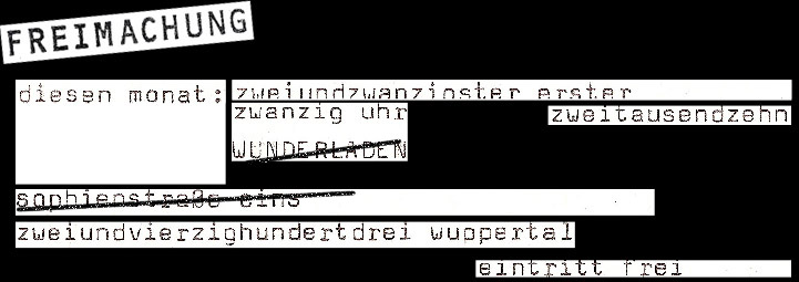 Lesung Freitag 22.01.2010 Wunderladen