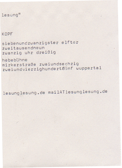 lesung kopf 27.11.2009